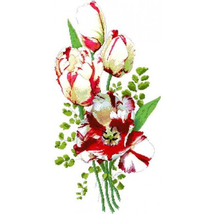 Тюльпаны Канва с нанесенным рисунком для вышивки крестом Світ можливостей 1014СМД - Вишивка хрестиком і бісером - Овечка Рукодільниця