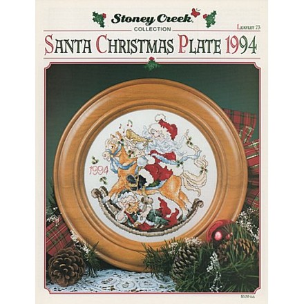1994 Santa Christmas Plate Схема для вышивания крестом Stoney Creek LFT073 - Вишивка хрестиком і бісером - Овечка Рукодільниця