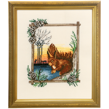 Набір для вишивання "Білка (Squirrel)" PERMIN - Вышивка крестиком и бисером - Овца Рукодельница