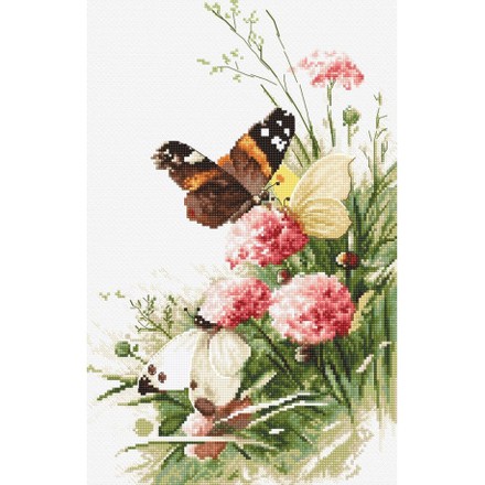 Набор для вышивания LETISTITCH Butterflies in the field LETI 938 - Вишивка хрестиком і бісером - Овечка Рукодільниця