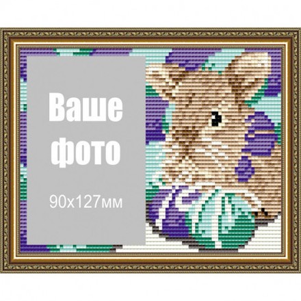 Кролик пасхальный ArtSolo Набор паспарту для фото АТ6305 - Вышивка крестиком и бисером - Овца Рукодельница