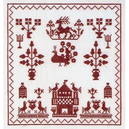 Набір для вишивання хрестиком Sampler 1767 Linen Thea Gouverneur 2068 - Вышивка крестиком и бисером - Овца Рукодельница
