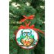 Набір для вишивки бісером Барвиста Вишиванка Пошита новорічна іграшка Веселун (серія: Новорічні Сови) 10х10 ТР369аБ1010k