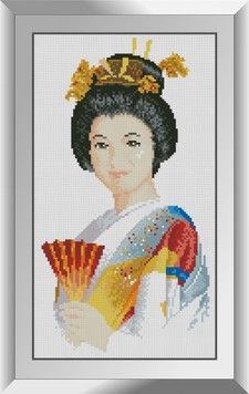 Набір для малювання каменями алмазний живопис Dream Art Японська посмішка (квадратні, повна) 31182D - Вишивка хрестиком і бісером - Овечка Рукодільниця