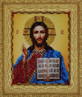 Ікона Христа Спасителя. Ікона для вишивання бісером. Картини Бісером (Р-110кб) - Вишивка хрестиком і бісером - Овечка Рукодільниця