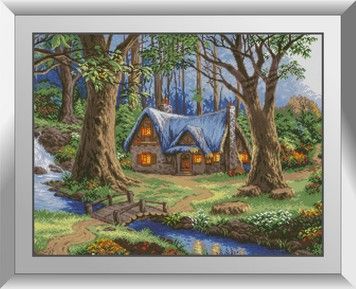 Набір для малювання каменями алмазний живопис Dream Art Лісовий будинок (квадратні, повний) 31132D - Вишивка хрестиком і бісером - Овечка Рукодільниця