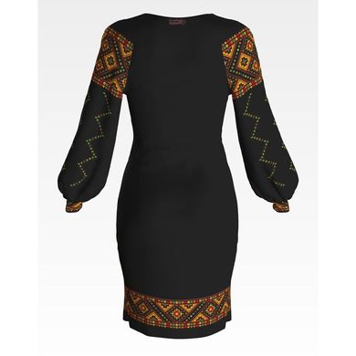 Набір для вишивки нитками Барвиста Вишиванка заготовки жіночої сукні – вишиванки Писанка ПЛ080дЧннннi