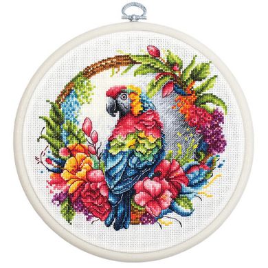 Тропический попугай Набор для вышивки крестом Luca-S BC201 - Вишивка хрестиком і бісером - Овечка Рукодільниця