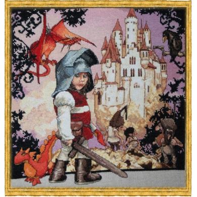 Набір для вишивання хрестиком NIMUЁ 120 K Le Petit Chevalier/Маленький лицар - Вышивка крестиком и бисером - Овца Рукодельница