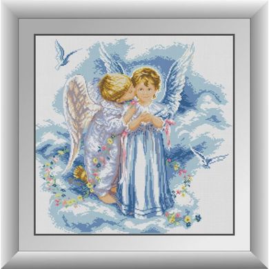 Поцелуй ангелов. Dream Art (30225D) - Вышивка крестиком и бисером - Овца Рукодельница