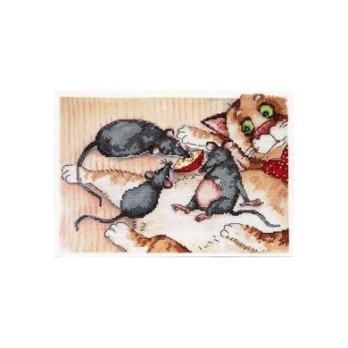 Кот и мышки. Набор для вышивания крестом. Алисена (5047а) - Вышивка крестиком и бисером - Овца Рукодельница