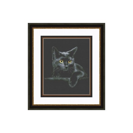 Черный кот набор для вышивания крестиком OLanTa VN-166 - Вишивка хрестиком і бісером - Овечка Рукодільниця