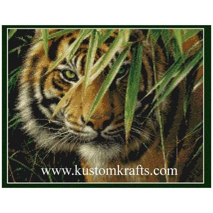 Набор для вышивания Kustom Krafts 35027 Изумрудный лесной тигр - Вишивка хрестиком і бісером - Овечка Рукодільниця