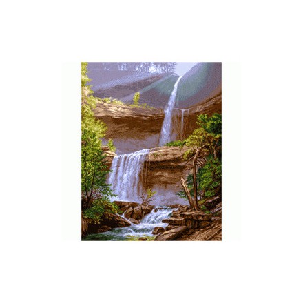 Набор для вышивания гобелен Goblenset G740 Катерскильский водопад - Вышивка крестиком и бисером - Овца Рукодельница