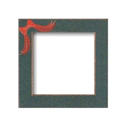 Matte Green with Red Bow Оригінальна рамка для наборів Mill Hill GBFRFA8 - Вышивка крестиком и бисером - Овца Рукодельница
