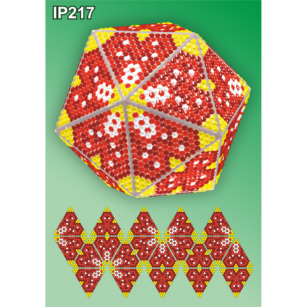 Аленький цветочек 3d Новогодний шар Набор для выкладки пластиковыми алмазиками Вдохновение IP217 - Вышивка крестиком и бисером - Овца Рукодельница