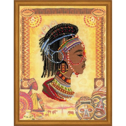Набір для вишивки хрестиком Ріоліс РТ-0047 Африканська принцеса - Вишивка хрестиком і бісером - Овечка Рукодільниця