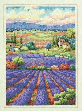 Набор для вышивки крестом Dimensions 70-35299 Fields of Lavender - Вышивка крестиком и бисером - Овца Рукодельница