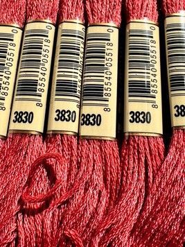 Муліне для вишивання AIRO №3830 колір Terra Cotta/Теракотовий 8м
