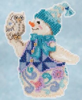 Snowy Owl Snowman/Сніговик та снігова сова. Набір для вишивання. Mill Hill (JS205103) - Вишивка хрестиком і бісером - Овечка Рукодільниця