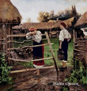 Опоздавшая по картине М. Г. Богданова Электронная схема для вышивания крестиком СХ-156 - Вышивка крестиком и бисером - Овца Рукодельница