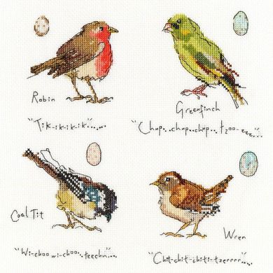 Garden Birds 1. Набір для вишивання хрестиком. Bothy Threads (XMF1) - Вишивка хрестиком і бісером - Овечка Рукодільниця