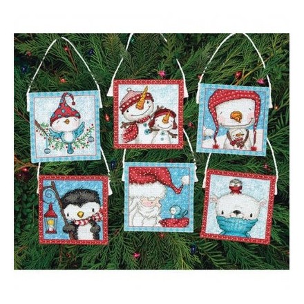 Набор для вышивания Dimensions Frosty Friends Ornaments / Морозный друзья Новогодние игрушки 70-08940 - Вышивка крестиком и бисером - Овца Рукодельница