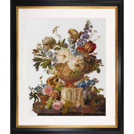 Набір для вишивання хрестиком Flower Still-life with Alabaster Vase. Gerard van Spaendonck. 1783 Linen Thea Gouverneur 580 - Вышивка крестиком и бисером - Овца Рукодельница