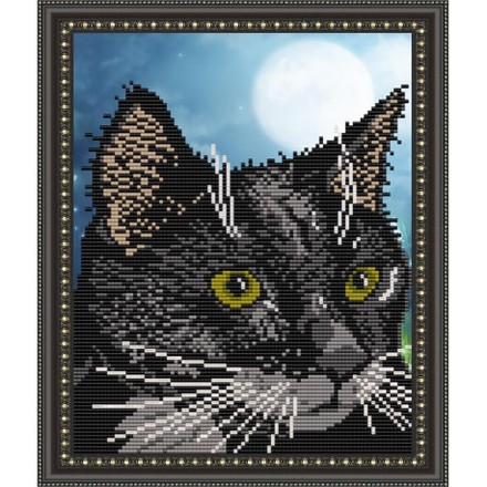 Схема на ткани для вышивания бисером ArtSolo Черный кот VKA4333 - Вишивка хрестиком і бісером - Овечка Рукодільниця