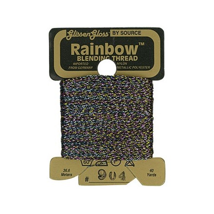 Rainbow Blending Thread 904 Black Flame Металлизированное мулине Glissen Gloss RBT904 - Вишивка хрестиком і бісером - Овечка Рукодільниця