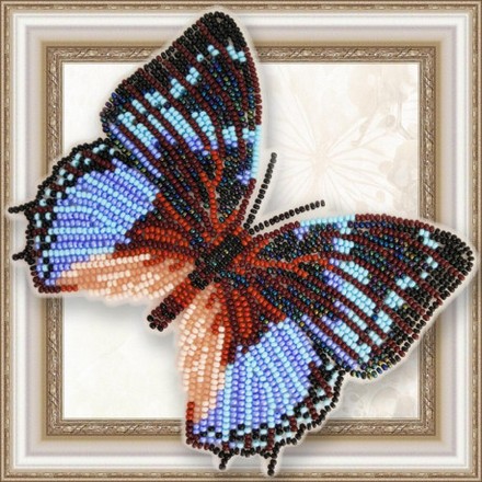 Набор для вышивки бисером бабочки на прозрачной основе Вдохновение Харакс Смарагдалис BGP-062 - Вишивка хрестиком і бісером - Овечка Рукодільниця