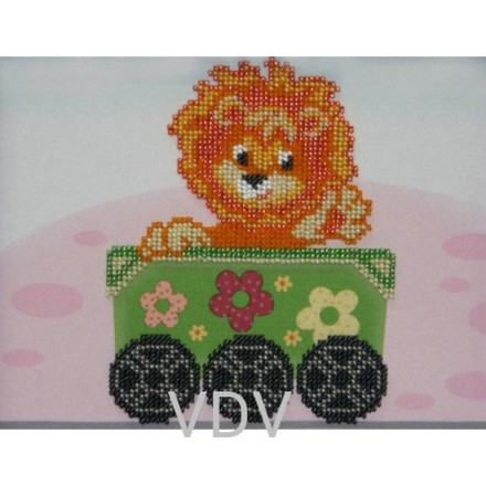 Львенок и поезд Набор для вышивания бисером VDV ТНБ-0125 - Вышивка крестиком и бисером - Овца Рукодельница