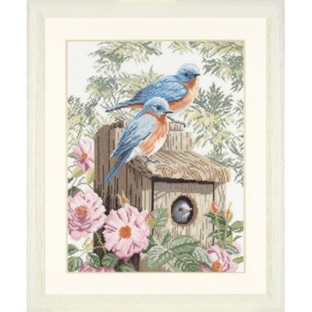 Набор для вышивания Lanarte PN-0008197 Garden Blue birds - Вишивка хрестиком і бісером - Овечка Рукодільниця