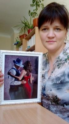 Картина "Танго на двоих" - Вышивка крестиком и бисером - Овца Рукодельница