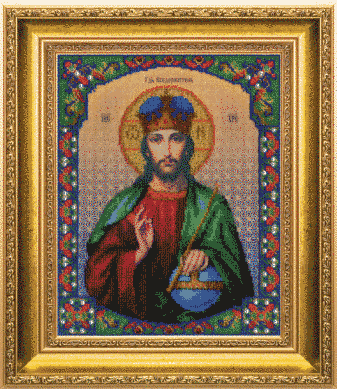 Господа Иисуса Христа. Премиум коллекция икона. Чаривна мить (Б-1186) - Вышивка крестиком и бисером - Овца Рукодельница