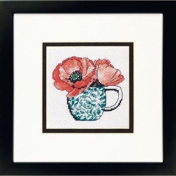 Набір для вишивання гобеленом Dimensions Floral Teacup 71-07247 - Вишивка хрестиком і бісером - Овечка Рукодільниця