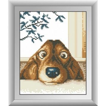 Набор для рисования камнями алмазная живопись Dream Art Очаровательный щенок (квадратные, полная) 30341D - Вышивка крестиком и бисером - Овца Рукодельница
