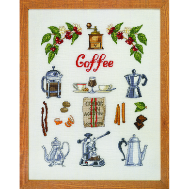Набір для вишивання "Час кави (Coffee time)" PERMIN - Вишивка хрестиком і бісером - Овечка Рукодільниця