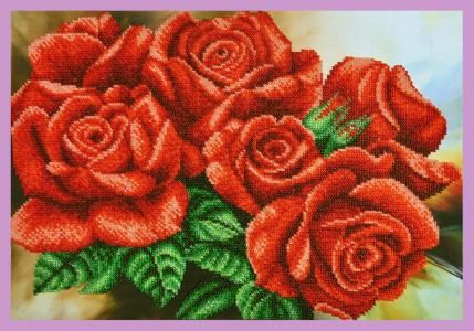 Червоні троянди. Набір для вишивання бісером. Картини Бісером (P-295кб) - Вишивка хрестиком і бісером - Овечка Рукодільниця