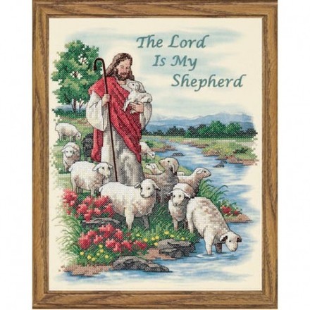 Набор для вышивания Dimensions 03222 The Lord is My Shepherd - Вышивка крестиком и бисером - Овца Рукодельница