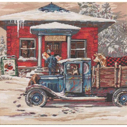 Набор для вышивания Bucilla 45964 Rural Post Office at Christmas - Вышивка крестиком и бисером - Овца Рукодельница