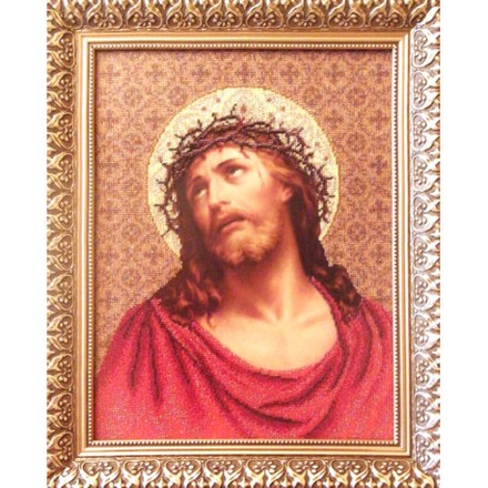 Ісус у терновому вінку Канва з нанесеним малюнком для вишивання бісером БС Солес ІТВ-СХ - Вишивка хрестиком і бісером - Овечка Рукодільниця