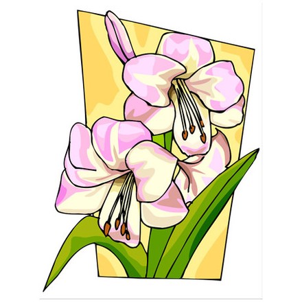 Белые лилии Ткань для вышивания с нанесённым рисунком Orchidea O-008 - Вишивка хрестиком і бісером - Овечка Рукодільниця