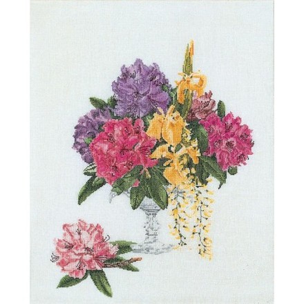 Набір для вишивання хрестиком Rhododendron Linen Thea Gouverneur 1074 - Вишивка хрестиком і бісером - Овечка Рукодільниця