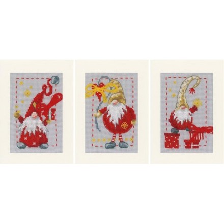 Різдвяні гноми (листівки) Набір для вишивання хрестиком Vervaco PN-0185078 - Вишивка хрестиком і бісером - Овечка Рукодільниця