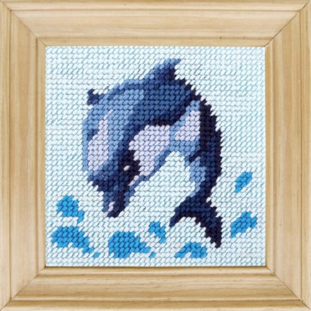Дельфін Канва із нанесеним малюнком Чарівниця C-73 - Вышивка крестиком и бисером - Овца Рукодельница