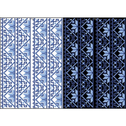 Канва с нанесенным рисунком для вышивки бисером и нитками на водорастворимом клеевом флизелине ФЛ142гн2030