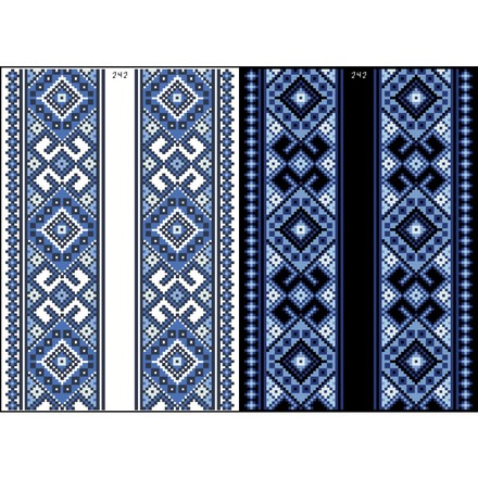Канва с нанесенным рисунком для вышивки бисером и нитками на водорастворимом клеевом флизелине ФЛ242гн2030
