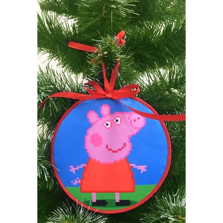 Набір для вишивки бісером Барвиста Вишиванка Пошита новорічна іграшка Свинка Пеппа (серія: Свинка Пеппа) 14х14 ТР372аБ1414k - Вишивка хрестиком і бісером - Овечка Рукодільниця