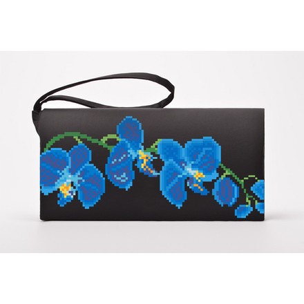 Набор для вышивки нитками Барвиста Вышиванка заготовки сшитого клатча Синие орхидеи КЛ183кЧ1301i - Вышивка крестиком и бисером - Овца Рукодельница
